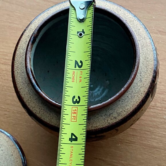 Pottery Hand Painted Mexican Stoneware Tonala Trinket Dish w/Lid Vintage - Picture 16 of 16